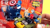Aventura América Capitán héroes casco maravilla poderoso rojo cráneo súper con Lego micros vs
