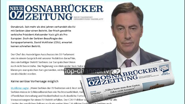 Raportuesi për Serbinë: Jo në BE, pa njohur Kosovën - Top Channel Albania - News - Lajme