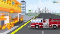 Le Camion de pompier Rouge - Dessins Animés pour enfants - Voiture et ses amis Pour Bébés
