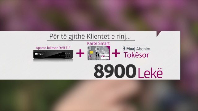 SUPER OFERTE: APARAT TOKËSOR HD+ KARTË SMART + ABONIM 3 MUJOR 8,900 LEKË.