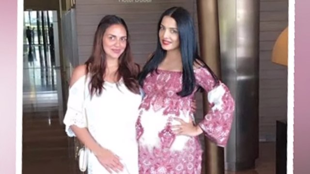 Celina Jaitly And Esha Deol Flaunt Baby Bumps Together