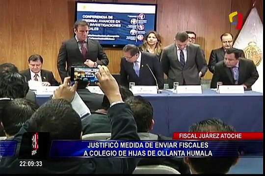 Ollanta Humala: fiscal Juárez Atoche justifica presencia de fiscales en colegio de hijas del expresidente