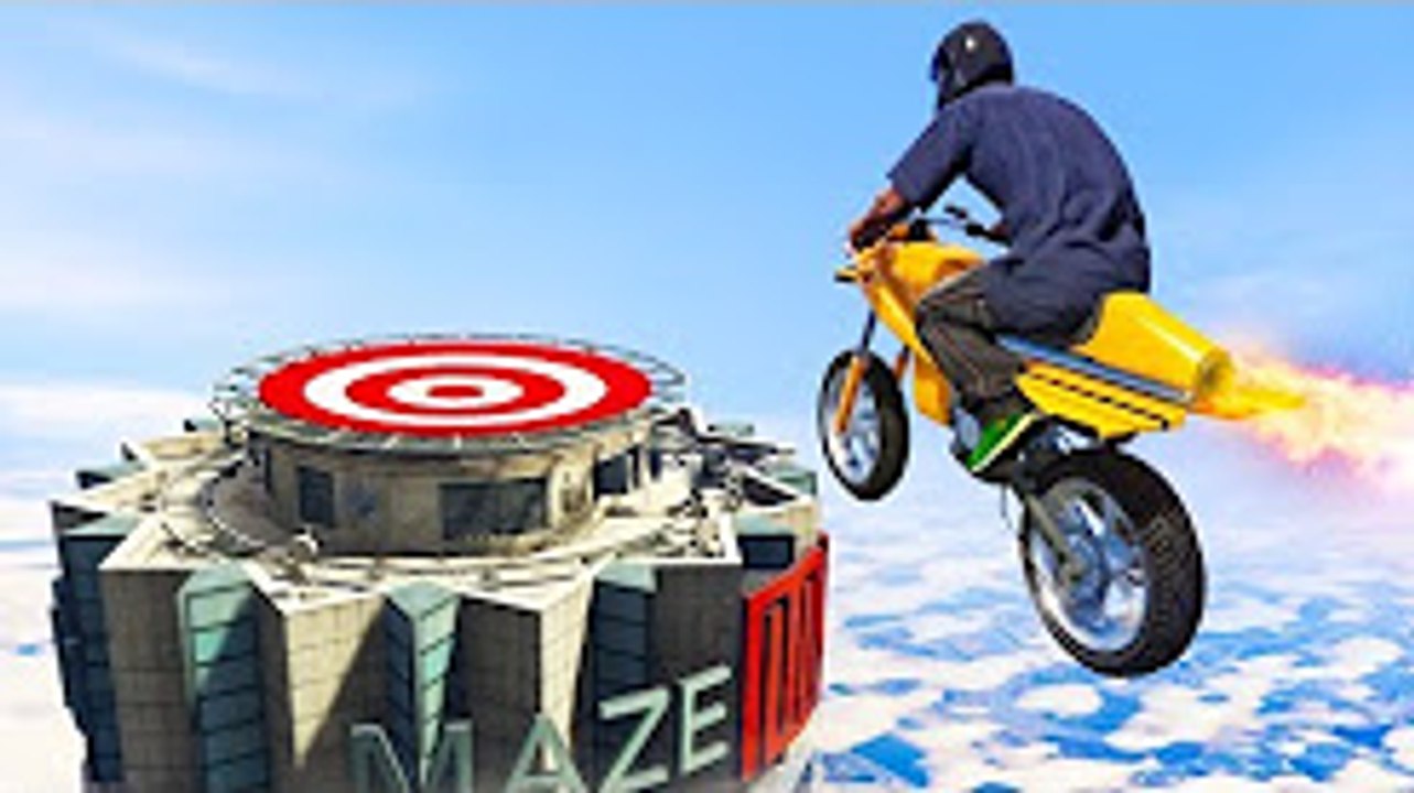 KWEBBELKOP-99% IMPOSSIBLE FLYING JET BIKE CHALLENGE! (GTA Gun Running DLC)