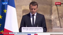 Emmanuel Macron rend hommage à la grandeur de Simone Veil