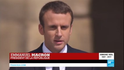 REPLAY - Éloge funèbre d''Emmanuel Macron à Simone Veil (1927-2017)