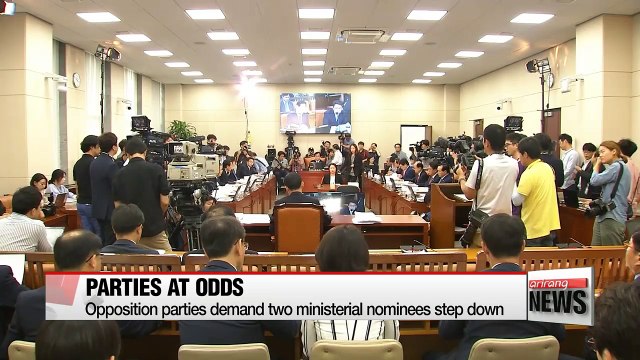 Korea's opposition parties demand two ministerial nominees to resign