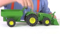 Tractor torn colors and toys and animals for children _ Blippi Toys