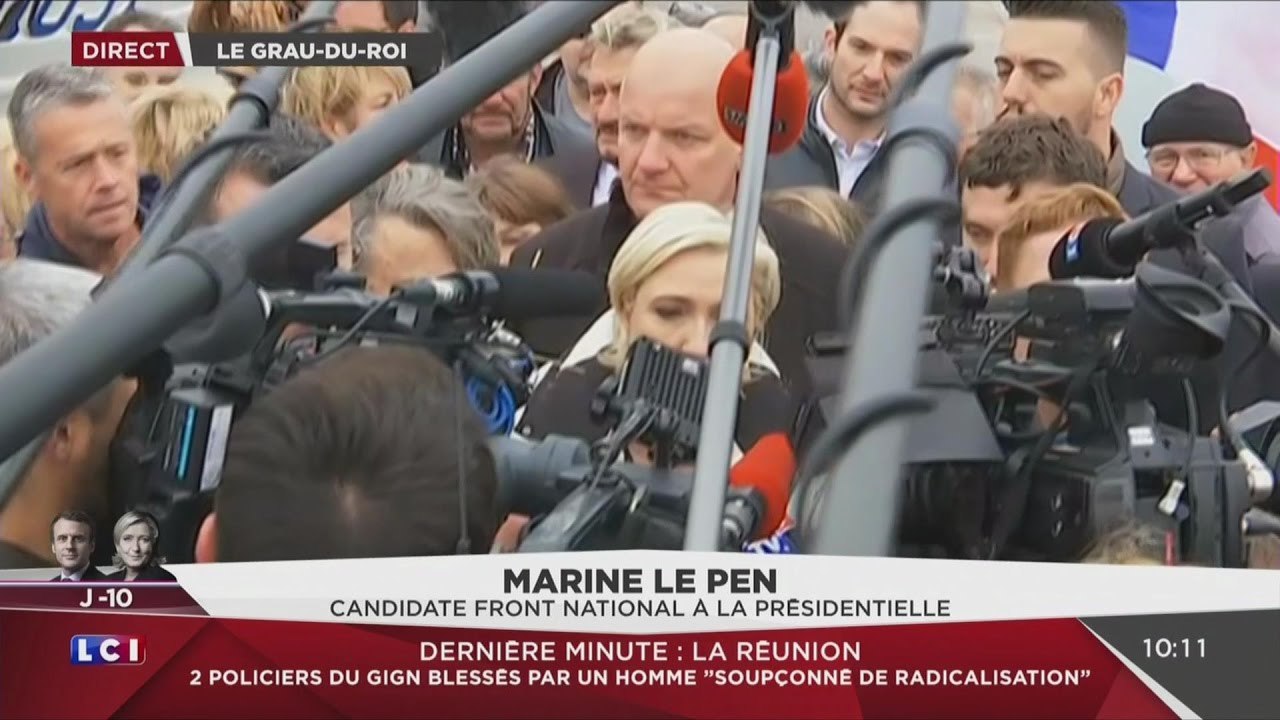 En direct, Marine Le Pen clashe BFMTV sur l'usine Whirlpool (LCI, 27/04/17, 10h09)