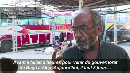 Raqa-Alep, l'interminable périple des rescapés de l'EI