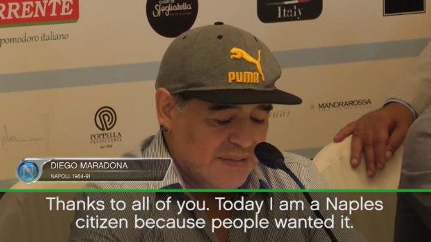 Maradona welcomes Naples citizenship - video Dailymotion