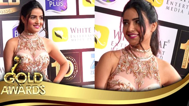 Jasmin Bhasin aka Teni Sexy Look At Zee Gold Awards 2017 Red Carpet