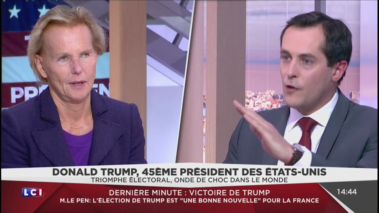Clash Nicolas Bay (FN) / Christine Ockrent sur l'élection de Donald Trump (LCI, 09/11/16, 14h44)