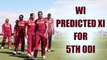 India vs West Indies : Predicted XI for Windies in 5th ODI | Oneindia News