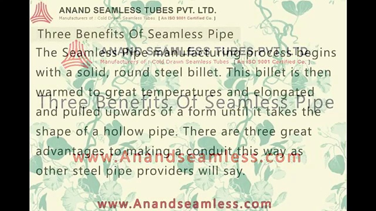 Three Benefits Of Seamless Pipe