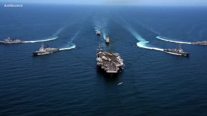 Strong Message To North Korea_ US Aircraft Carrier USS Carl Vinson Drills With S. Korean Navy