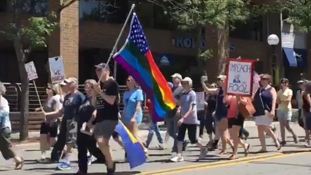 Anti-Trump demonstrators organize impeachment marches in several U.S. cities