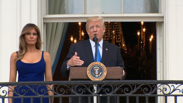 Trump celebrates Independence Day with military families