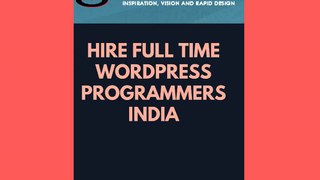 Hire Full Time Wordpress Programmers India