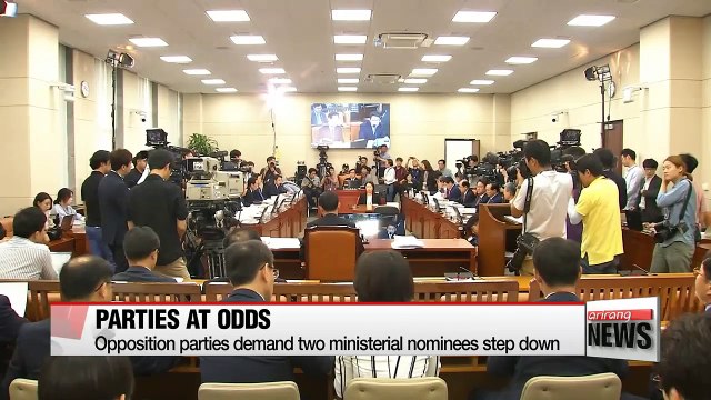 Korea's opposition parties demand two ministerial nominees to resign