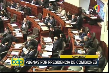 Pugnas por presidencia de comisiones en el Congreso de la República