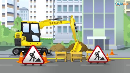 Трактор едет по Городу - Мультик Рабочие Машинки Сборник Все Серии Подряд - Видео для детей