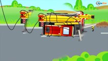 Car Cartoon - Yellow Bulldozer digging and Excavator +1 Hour Kids Video incl Construction Trucks
