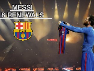 Download Video: Messi commits to 8th renewal with Barca