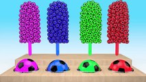 Learn Colors for Kids With 3D Ice Cream Soccer Balls For Childrens Toddlers Baby - YouTube
