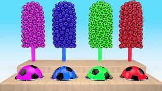 Learn Colors for Kids With 3D Ice Cream Soccer Balls For Childrens Toddlers Baby - YouTube