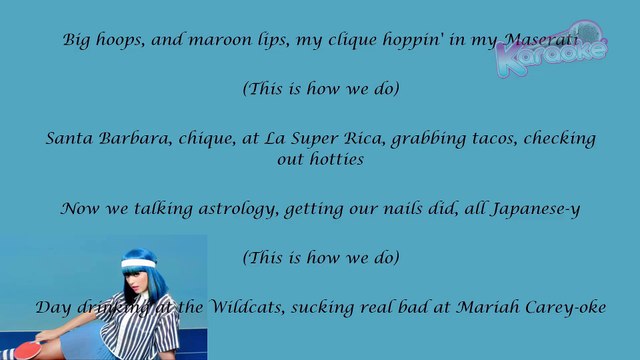 Karaoke - Katy Perry - This is How We Do
