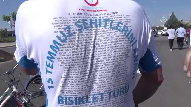 15 Temmuz Şehitleri Anısına Bisiklet Turu - Bisikletçiler, Şehit Özel Harekatçı Güzel'in Kabrini...