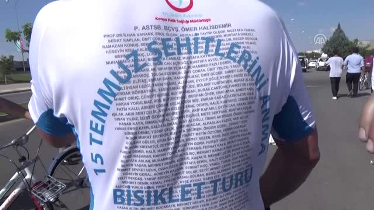 15 Temmuz Şehitleri Anısına Bisiklet Turu - Bisikletçiler, Şehit Özel Harekatçı Güzel'in Kabrini...