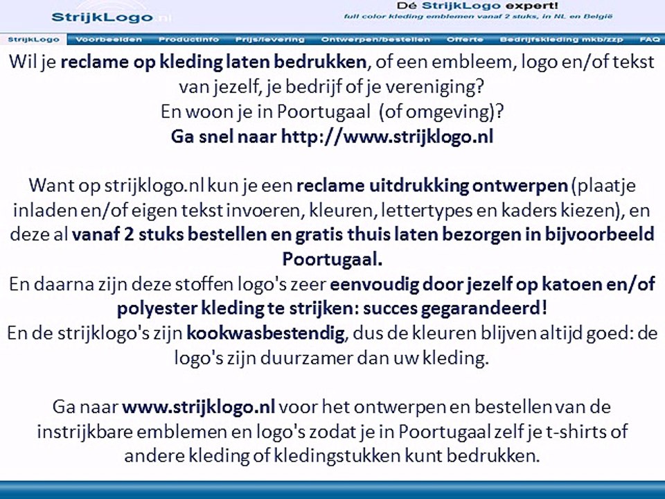 Reclame kleding bedrukken Poortugaal