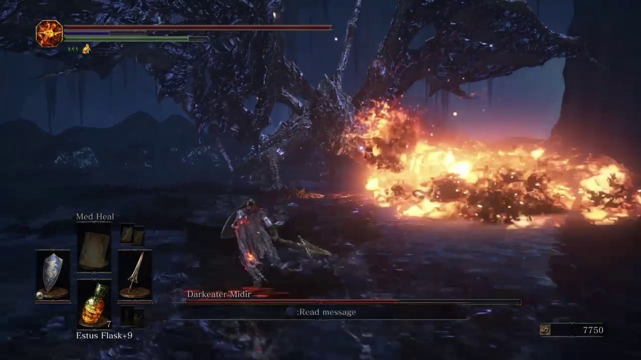 Dark Souls 3 Wonky Midir Victory