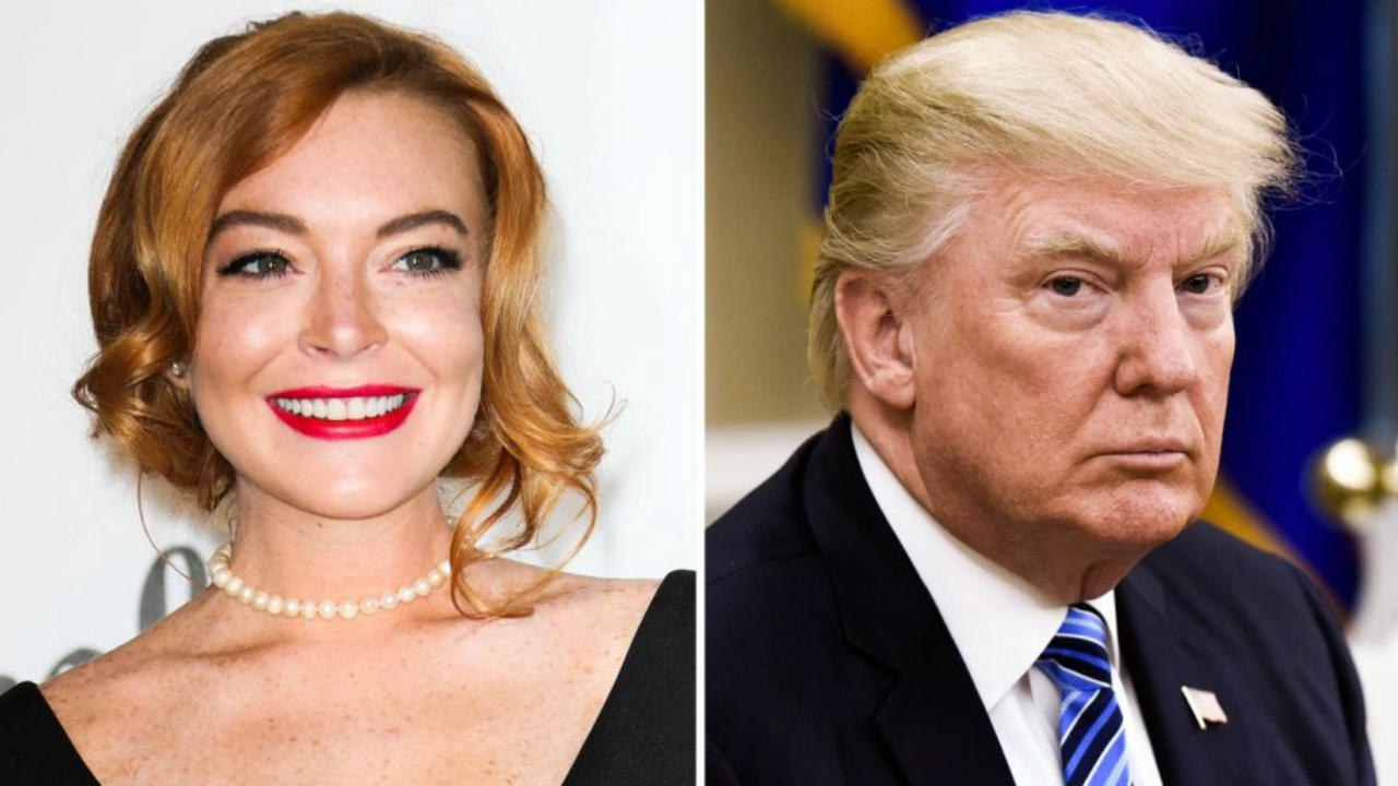 Lindsay Lohan Uses Twitter to Defend President Trump | THR News