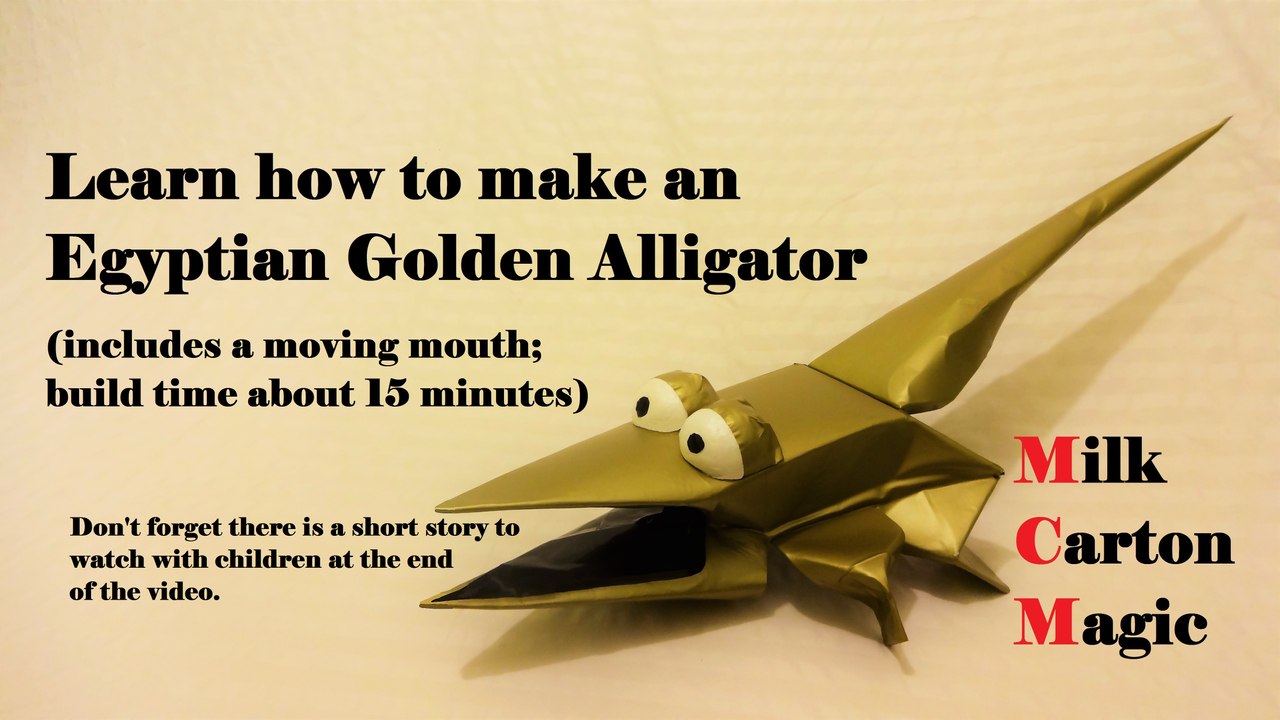 Alligator appears from a milk carton plus short story