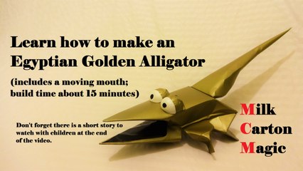 Alligator appears from a milk carton plus short story