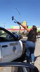 Woman attacks Police Officer