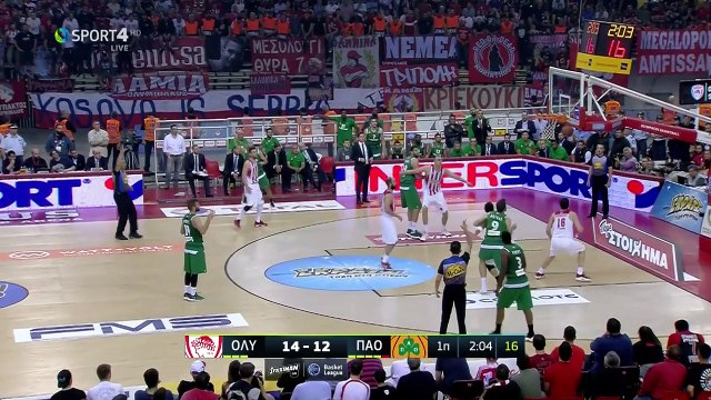 BASKET LEAGUE 2016-17 - PLAYOFFS - 14Η ΑΓΩΝΙΣΤΙΚΗ - ΟΛΥΜΠΙΑΚΟΣ - ΠΑΝΑΘΗΝΑΙΚΟΣ 1st half