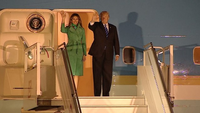 Trump arrives in Poland