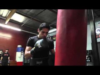 Mexican Boxing Star El Dorado working out at garcia boxing academy