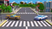 Learn Police Car Racing car & Tow Truck Race Compilation Kids Cartoon 3D - Cars & Truck Stories