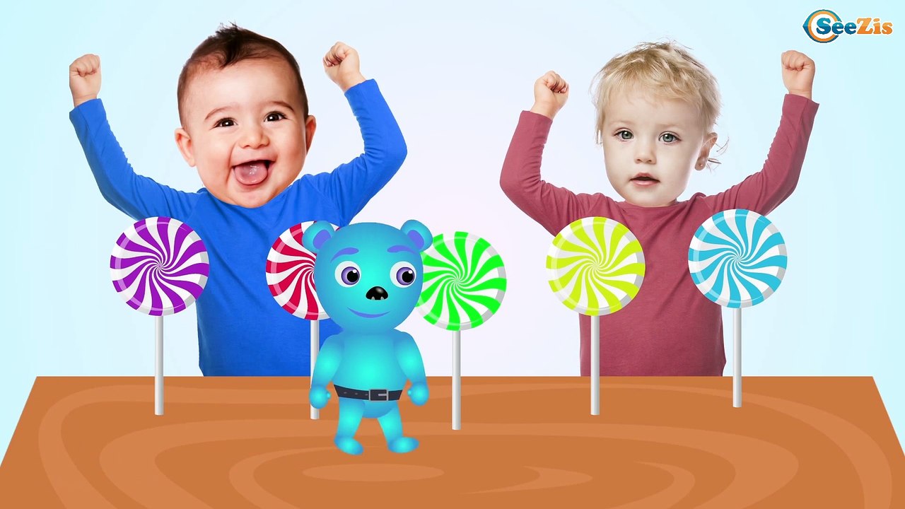 Learn Colors with Bad Baby Crying Candy Lollipops | Finger Family Nursery Rhymes Songs