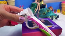 Queen Elsa Prweincess Anna Playdoh DohVinci DIY Disney Frozen Sticker Box Toy