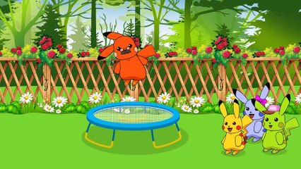 Mega Pikachu eating magic cake pop, Finger family songs w- Pikachu pokemon cartoon and animation