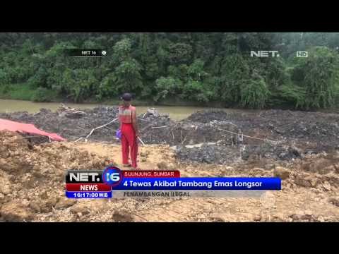 Tambang emas ilegal di Sijunjung longsor, empat orang tewas - NET16