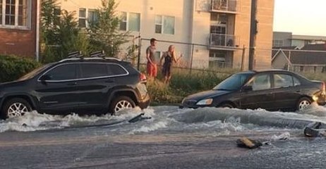 Water Main Break Floods Denver Road