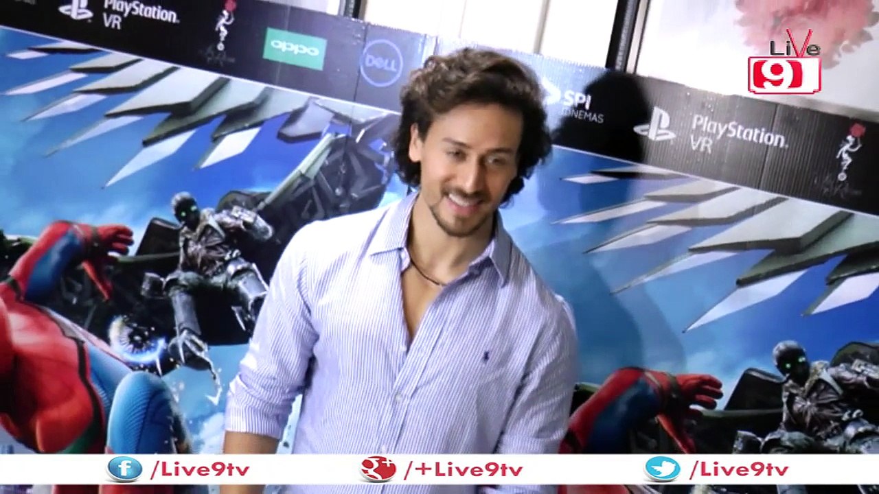 The hunky Tiger Shroff at the film screening of Spiderman -The Homecoming