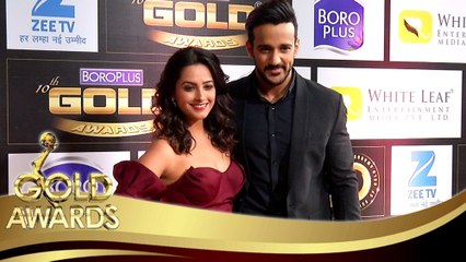 Anita Hassnandani's Glamorous Avatar With Husband Rohit Reddy At Zee Gold Awards 2017 Red Carpet