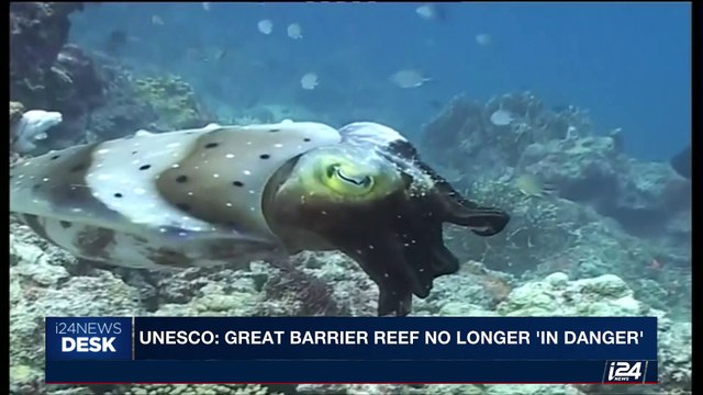 i24NEWS DESK | UNESCO: Great barrier reef no longer 'in danger'| Thursday, July 6th 2017